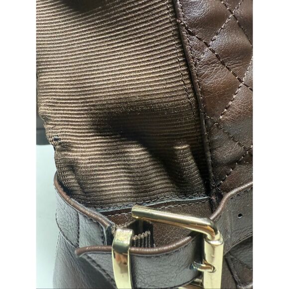 Torrid Wide Calf Brown Quilted Riding Boots Size 11 See Description - Picture 6 of 15